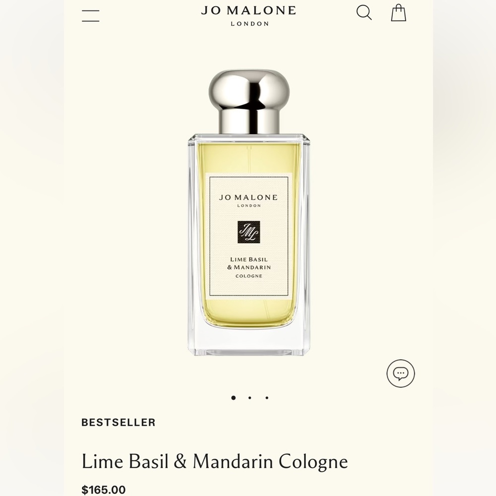 Jo Malone lime basil & mandarin cologne 3.4 fl oz. No box